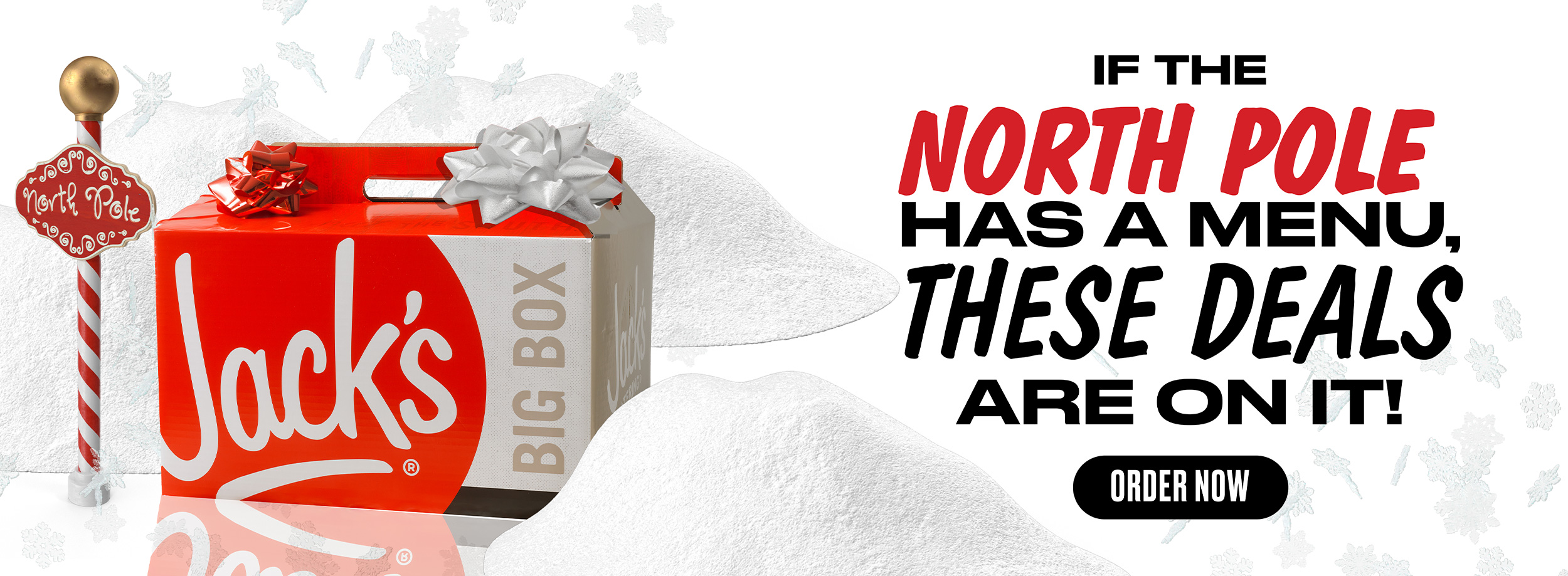 north-pole north pole has a menu deal banner