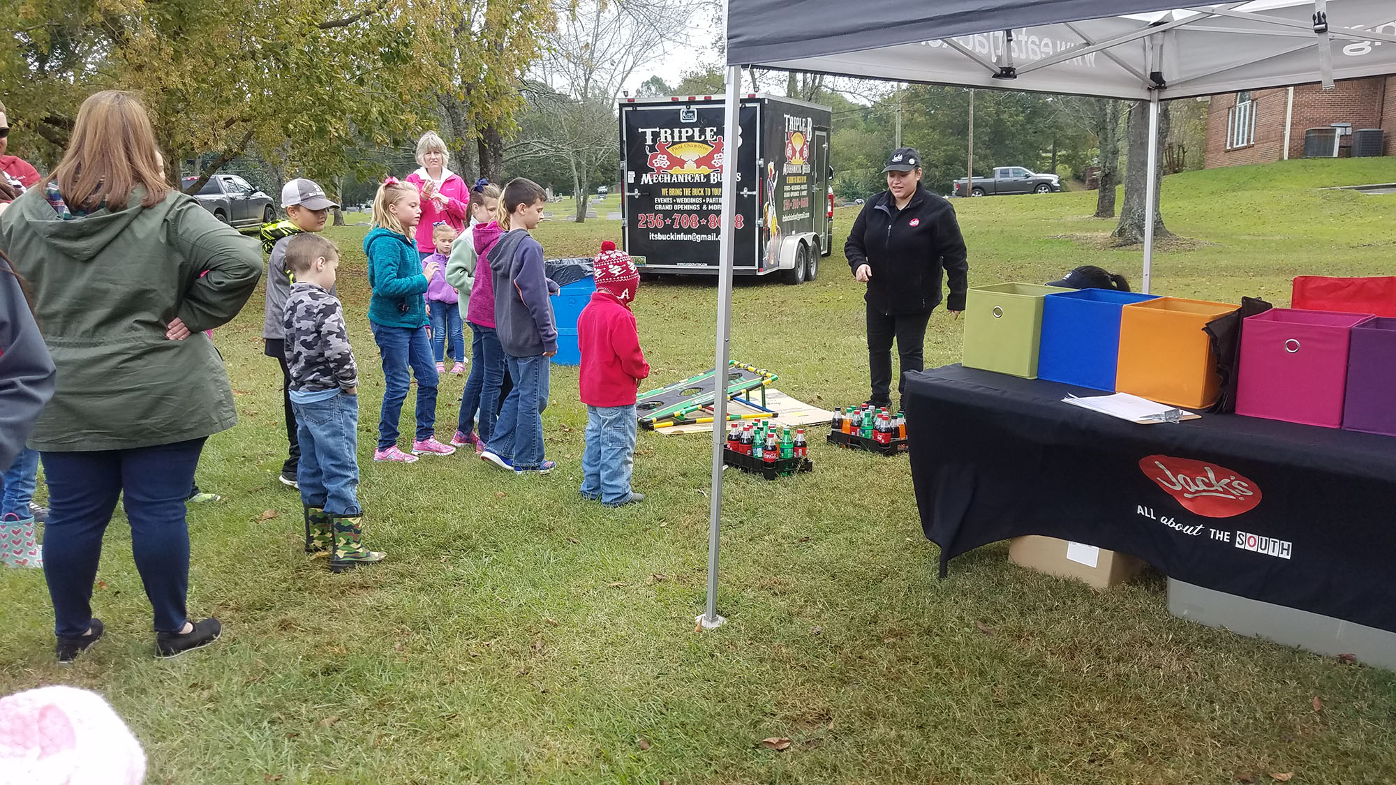 kids playing ring toss