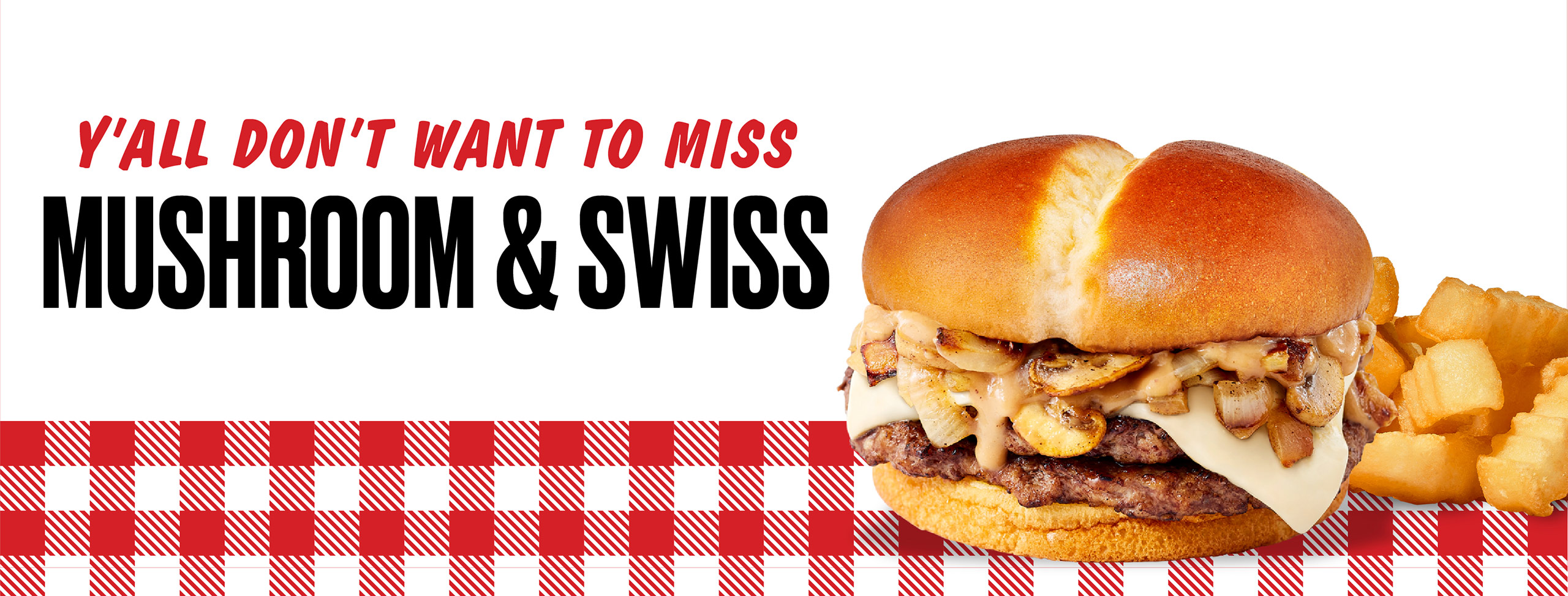 Mushroom & Swiss burger