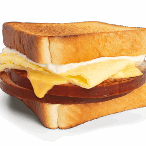 smoked bologna breakfast sandwich