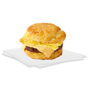sausage egg & cheese biscuit