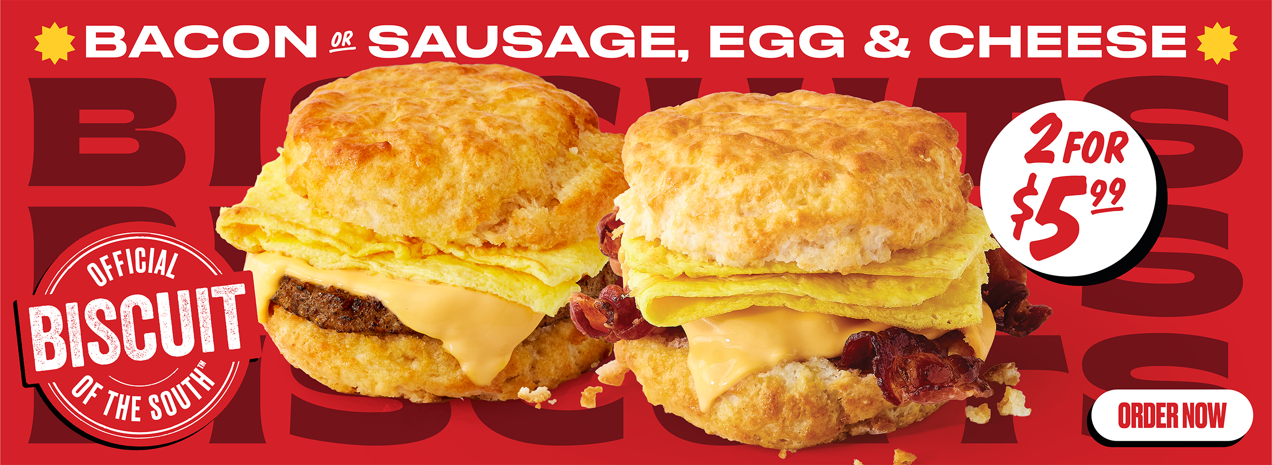 bacon or sausage egg & cheese carousel