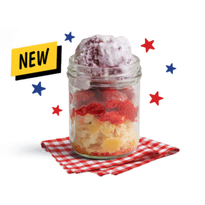 Red, White & Blueberry Biscuit Sundae