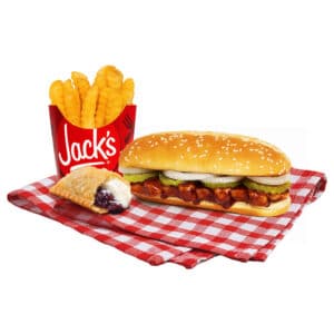 Rib Sandwich, Fry and Pie